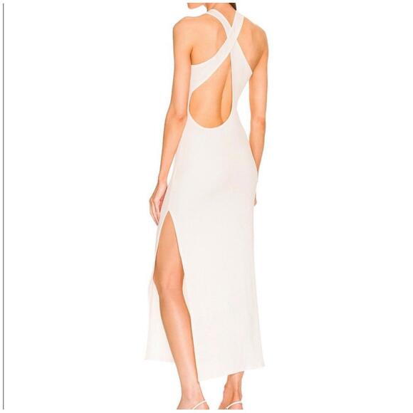 Women’s Weekend Stories White Dress‎ Slit Dress Cross Cross Size Large L - Picture 2 of 11